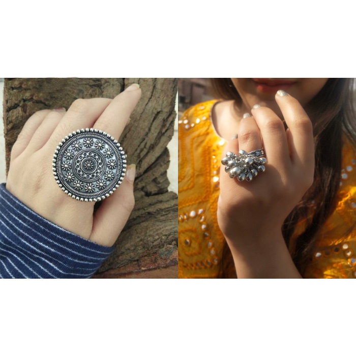 Artificial Silver Ring Combo for women | Save 33% - Rajasthan Living 5