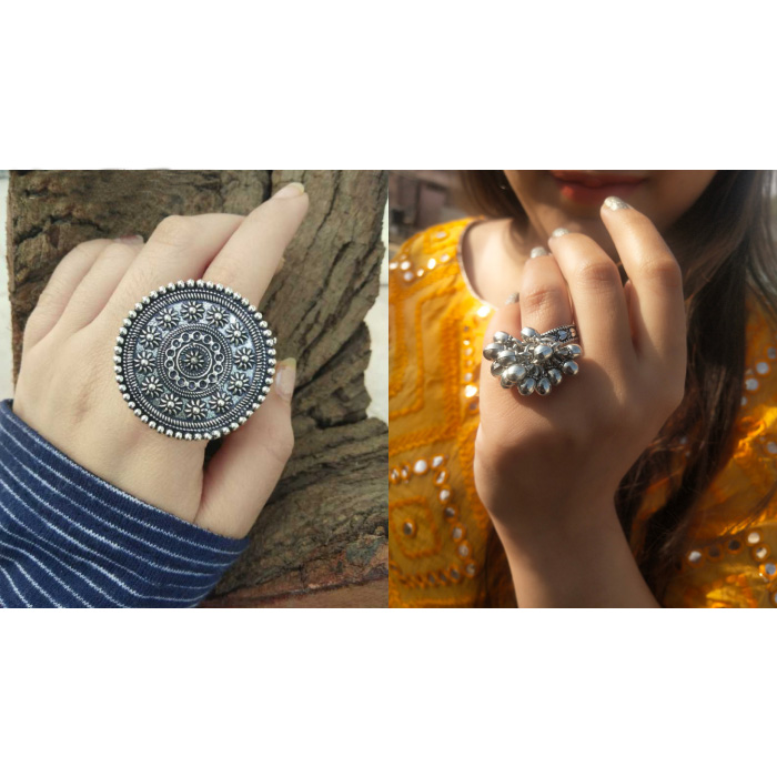 Buy Latest Silver Finger Ring Design For Girl Online – Gehna Shop
