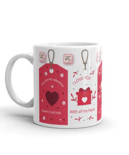 Luvkushcart Valentine Day Special With My Heart I Love You Sublimation Print Coffee Mug (320ml) | Save 33% - Rajasthan Living