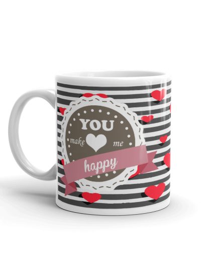 Luvkushcart Valentine Day Special Heart Sublimation Print Coffee Mug (320ml) | Save 33% - Rajasthan Living