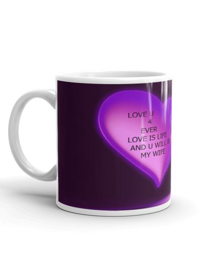 Luvkushcart Valentine Day Special Love Is Life Sublimation Print Coffee Mug (320ml) | Save 33% - Rajasthan Living