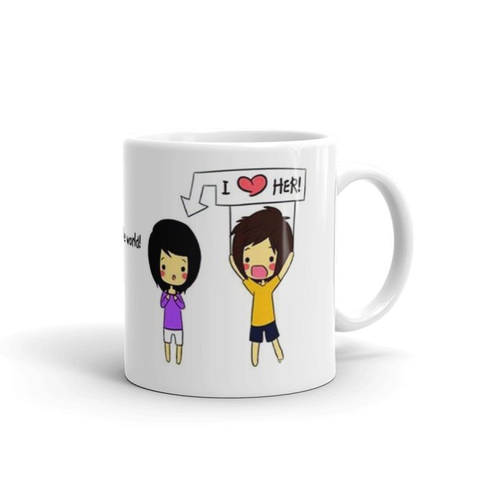 Luvkushcart Valentine Day Special I Love Her Sublimation Print Coffee Mug (320ml) | Save 33% - Rajasthan Living 5
