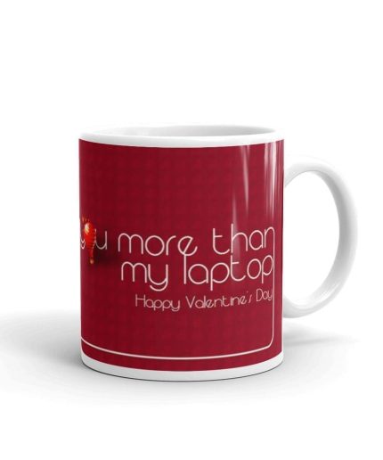 Luvkushcart Valentine Day Special More Then My Leptop Sublimation Print Coffee Mug (320ml) | Save 33% - Rajasthan Living