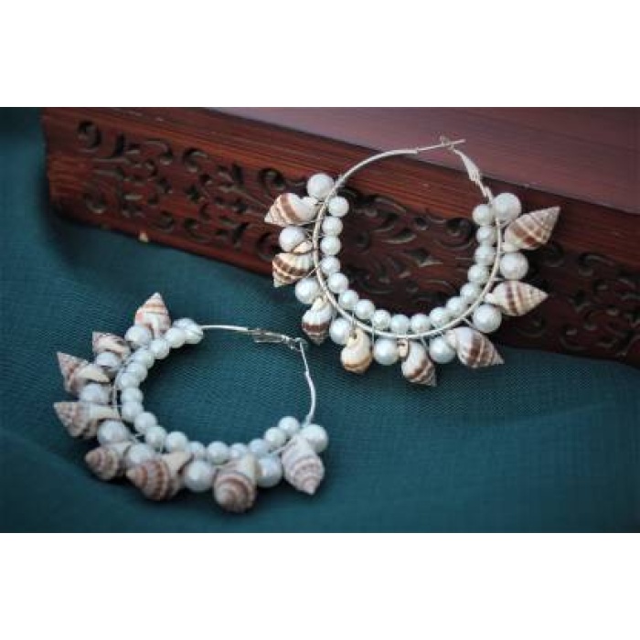 Beautiful Shell Earrings – The Essence Of Sea Plastic Hoop Earring Brass Hoop Earring | Save 33% - Rajasthan Living 7