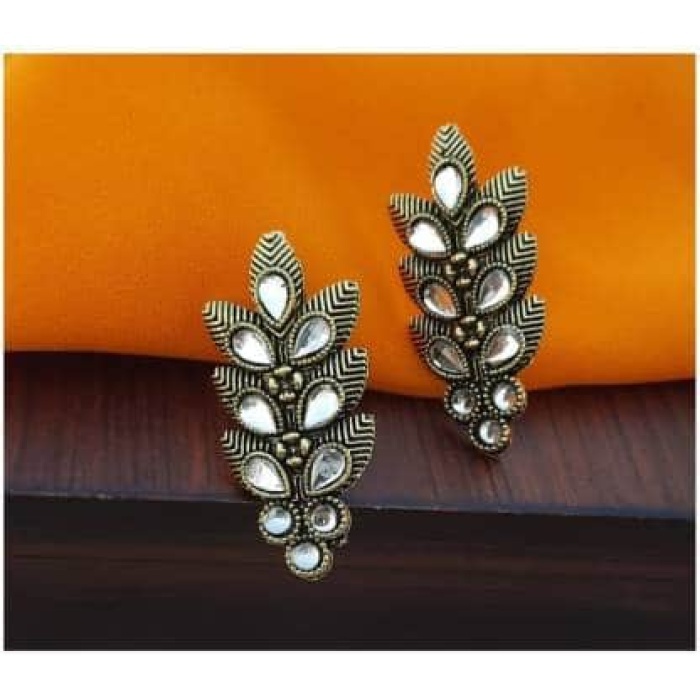 Oxidised Copper Plated Stud Earring For Women Brass Stud Earring | Save 33% - Rajasthan Living 6