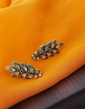 Oxidised Copper Plated Stud Earring For Women Brass Stud Earring | Save 33% - Rajasthan Living 8