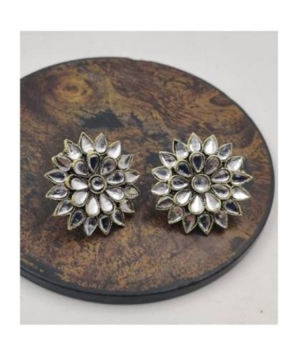 Oxidised Floral Wedding Wear Stud Earring For Women Brass Earring | Save 33% - Rajasthan Living