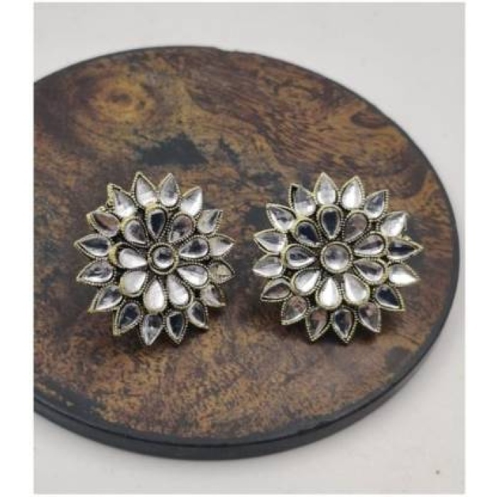 Oxidised Floral Wedding Wear Stud Earring For Women Brass Earring | Save 33% - Rajasthan Living 6