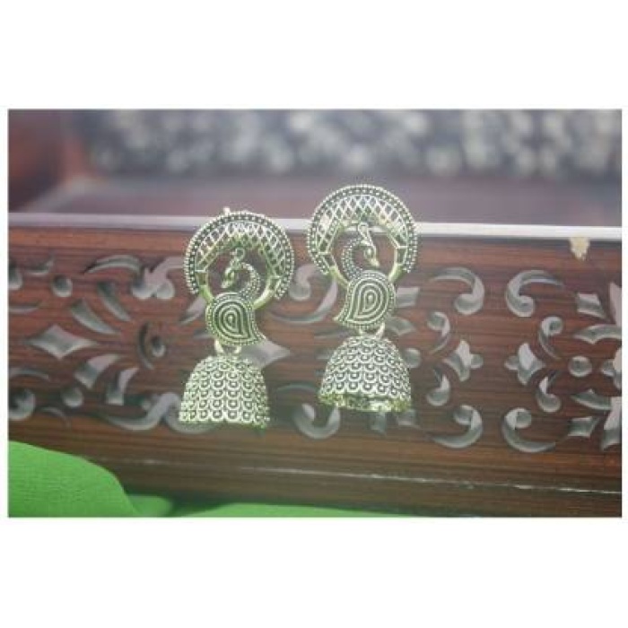 Oxidised Copper Plated Jhumka Jhumki Earring For Women Brass Stud Earring | Save 33% - Rajasthan Living 5