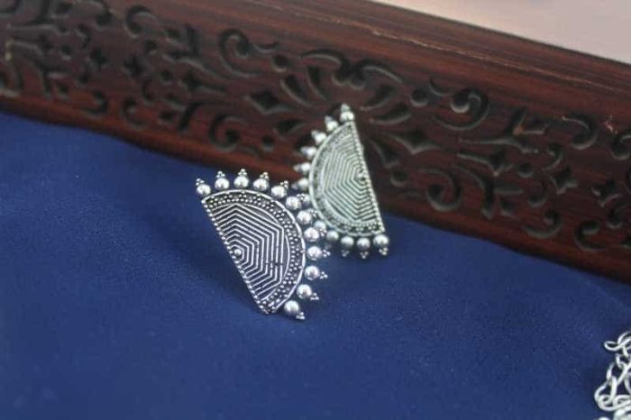 Karatique Fashion Metal Oxidised Silver Jhumka Earrings For Women & Girls Brass Stud Earring | Save 33% - Rajasthan Living 6