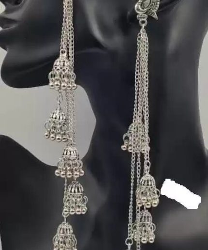 Oxidised Silver Jhumka Jhumki Earrings For Women Brass Jhumki Earring | Save 33% - Rajasthan Living 3