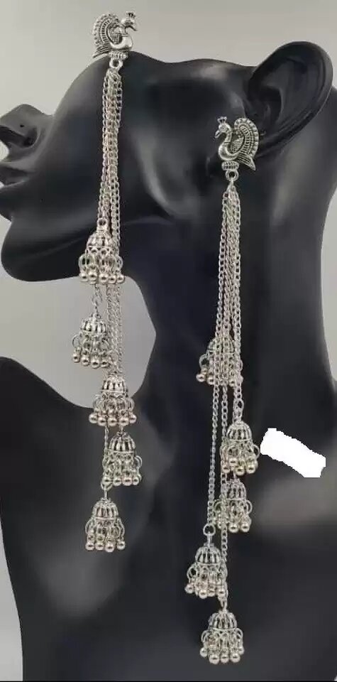 Oxidised Silver Jhumka Jhumki Earrings For Women Brass Jhumki Earring | Save 33% - Rajasthan Living 6