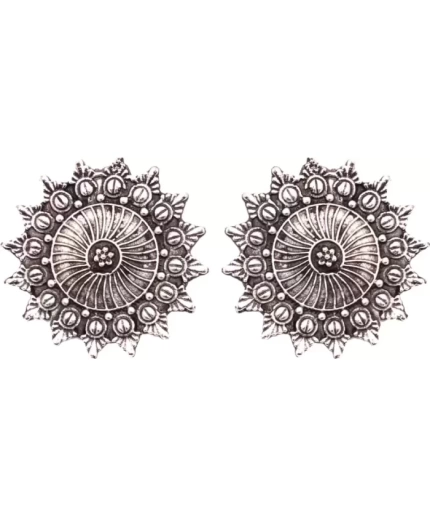 Oxidised Silver Plated Stud Earrings Alloy Stud Earring Brass Stud Earring | Save 33% - Rajasthan Living