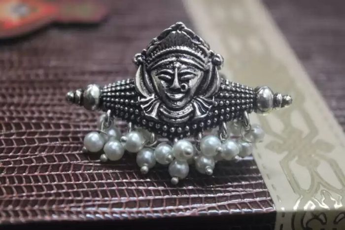 Oxidised Silver Statement Religious Durga Adjustable Ring Alloy Ring Brass Ring | Save 33% - Rajasthan Living 8