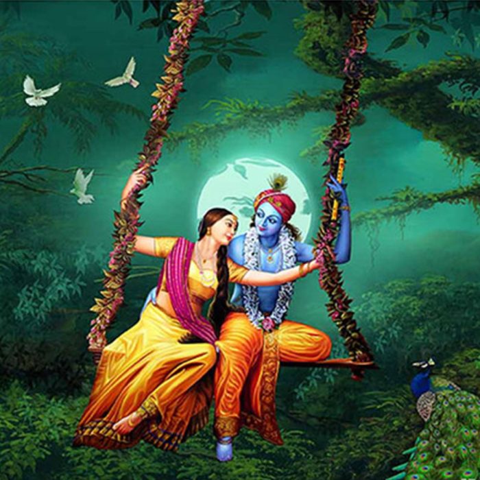 Sawardawalas Radha Krishna UV Textured Panel Painting (Set of 3, 10*10 inches) | Save 33% - Rajasthan Living 6