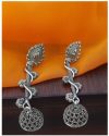 Oxidised Silver Floral Jhumka For Women Brass Stud Earring | Save 33% - Rajasthan Living 11