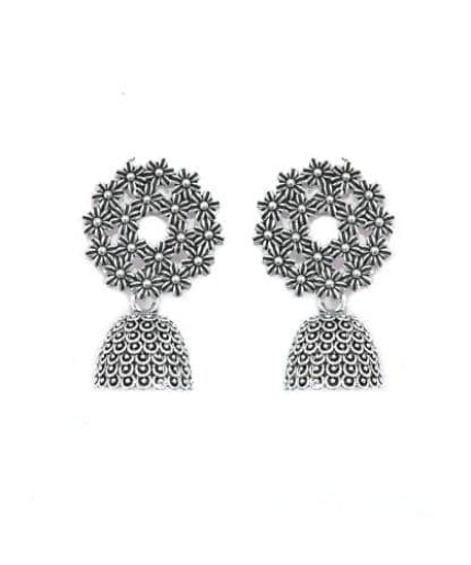 Oxidised Silver Jhumka Earring For Women Brass Earring | Save 33% - Rajasthan Living