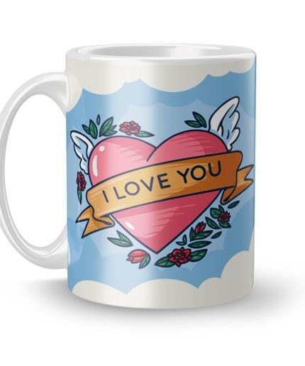 Luvkushcart Flowers for My Love Valetinday Sublimation Print Coffee Mug (320ml) | Save 33% - Rajasthan Living