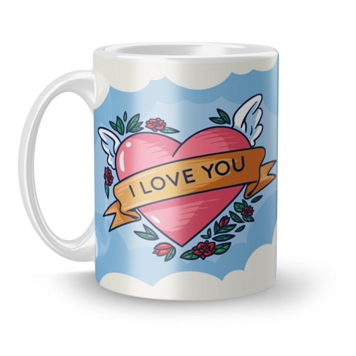 Luvkushcart Flowers for My Love Valetinday Sublimation Print Coffee Mug (320ml) | Save 33% - Rajasthan Living 5