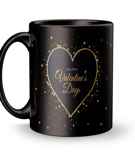 Luvkushcart Gift for My Valentine Black Sublimation Print Coffee Mug (320ml) | Save 33% - Rajasthan Living