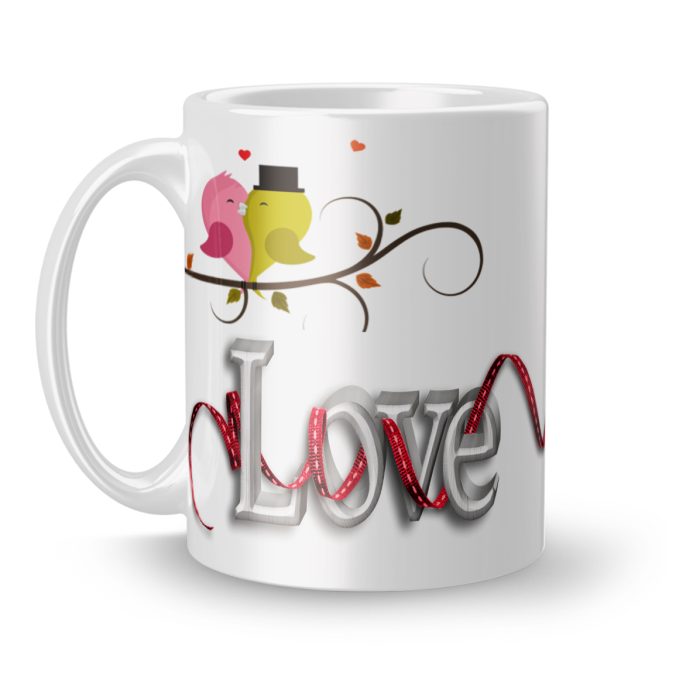 Luvkushcart Birds Love Valetinday Sublimation Print Coffee Mug (320ml) | Save 33% - Rajasthan Living 5