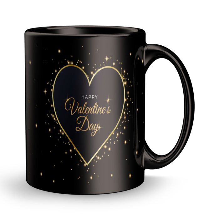 Luvkushcart Gift for My Valentine Black Sublimation Print Coffee Mug (320ml) | Save 33% - Rajasthan Living 7