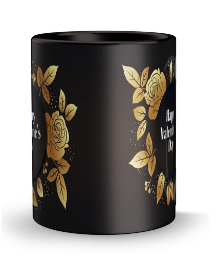 Luvkushcart Happy Valetine’s Black Sublimation Print Coffee Mug (320ml) | Save 33% - Rajasthan Living 3