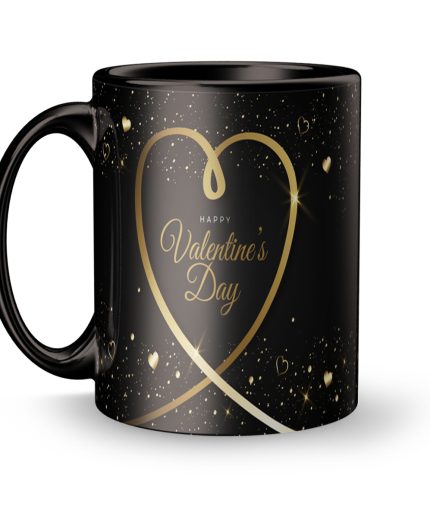 Luvkushcart a Day for Love Valetine’s Day Black Sublimation Print Coffee Mug (320ml) | Save 33% - Rajasthan Living