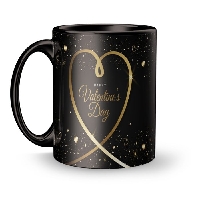 Luvkushcart a Day for Love Valetine’s Day Black Sublimation Print Coffee Mug (320ml) | Save 33% - Rajasthan Living 5