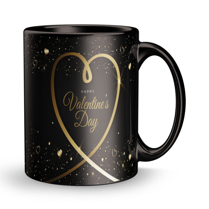 Luvkushcart a Day for Love Valetine’s Day Black Sublimation Print Coffee Mug (320ml) | Save 33% - Rajasthan Living 7
