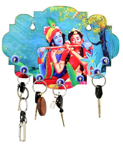 Lord Radhe Krishna UV Print MDF Keyholder | Save 33% - Rajasthan Living