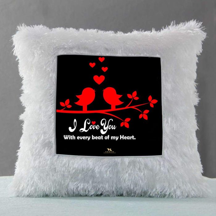 Vickvii Printed I Love You With Every Beat Of My Heart Led Cushion With Filler (38*38CM) | Save 33% - Rajasthan Living 6