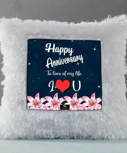 Vickvii Printed Happy Anniversary My Life Led Cushion With Filler (38*38CM) | Save 33% - Rajasthan Living 3