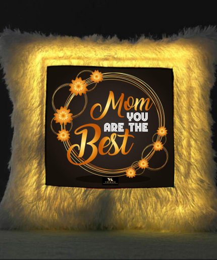 Vickvii Printed Mom You Are The Best Led Cushion With Filler (38*38CM) | Save 33% - Rajasthan Living