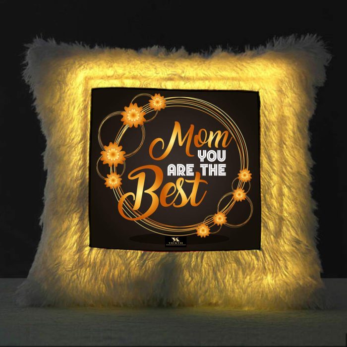 Vickvii Printed Mom You Are The Best Led Cushion With Filler (38*38CM) | Save 33% - Rajasthan Living 5