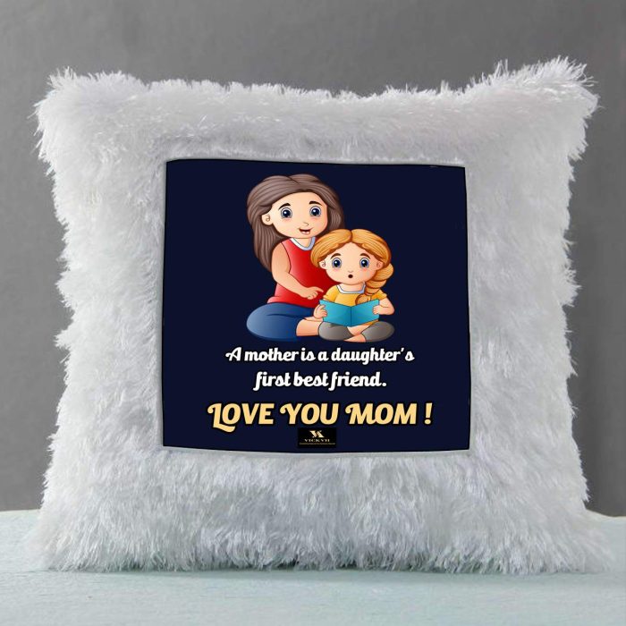 Vickvii Printed Daughers Best Friend Mother I Love You Led Cushion With Filler (38*38CM) | Save 33% - Rajasthan Living 6