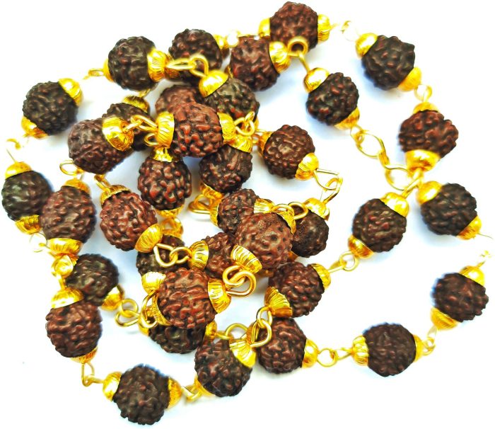 LS Vrindavan Original Certified Black Rudraksh Gold Plated Chain ( Black Rudraksh Rarely Found ) 38 cm Long | Save 33% - Rajasthan Living 6