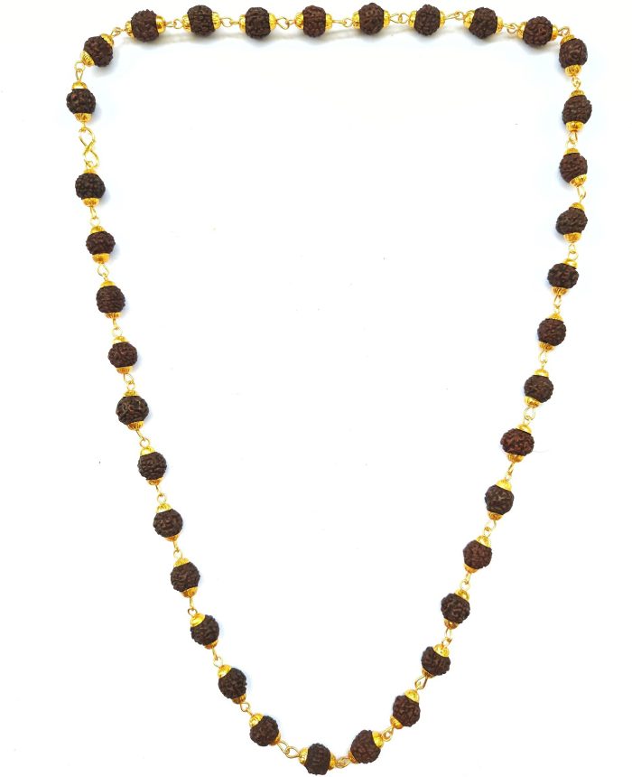 LS Vrindavan Original Certified Black Rudraksh Gold Plated Chain ( Black Rudraksh Rarely Found ) 38 cm Long | Save 33% - Rajasthan Living 7