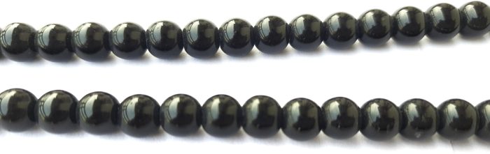LS Vrindavan 100 % Original Black Hakik Round Knotted Beads Mala (108+1 Beads) (8 MM Approx ) (1 Pc) | Save 33% - Rajasthan Living 7