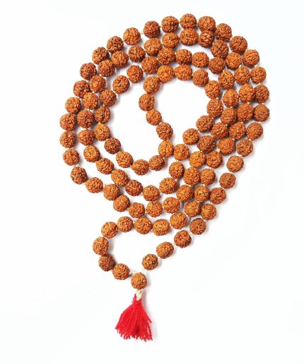LS Vrindavan Original Nepal 5 (Panch) Mukhi Rudraksha Mala 100% Certified (108+1 Beads) | Save 33% - Rajasthan Living