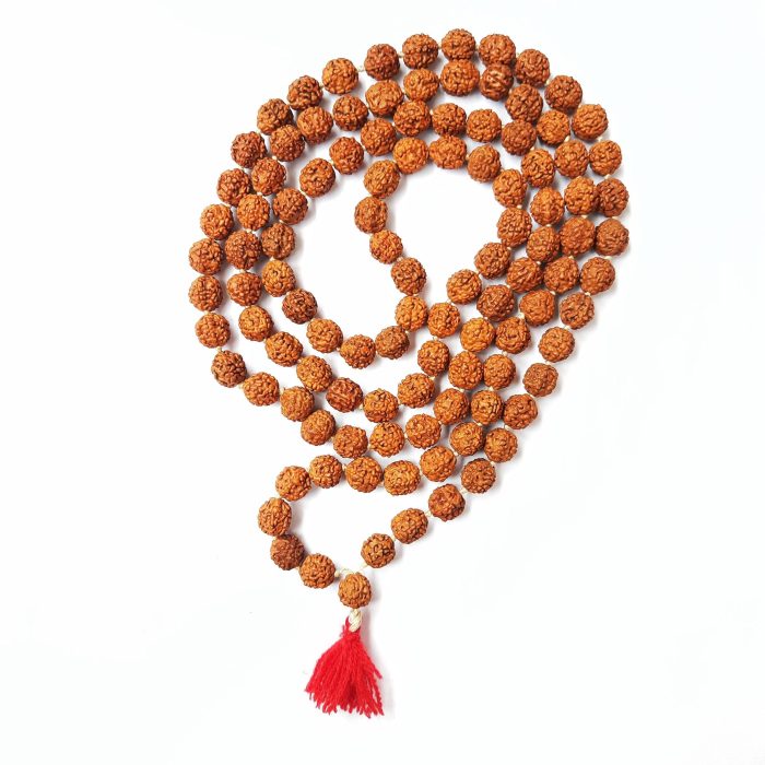 LS Vrindavan Original Nepal 5 (Panch) Mukhi Rudraksha Mala 100% Certified (108+1 Beads) | Save 33% - Rajasthan Living 5
