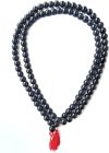 LS Vrindavan 100 % Original Black Hakik Round Knotted Beads Mala (108+1 Beads) (8 MM Approx ) (1 Pc) | Save 33% - Rajasthan Living 8
