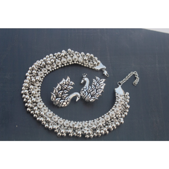 Brass Jewel Set (Silver) | Save 33% - Rajasthan Living 5
