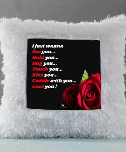 Vickvii Printed I Just Wanna Love You Quot Led Cushion With Filler (38*38CM) | Save 33% - Rajasthan Living 3