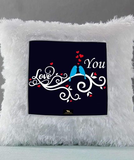 Vickvii Printed Love Blue Birds Led Cushion With Filler (38*38CM) | Save 33% - Rajasthan Living 3