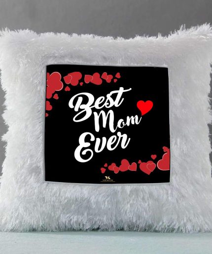 Vickvii Printed Best Mom Ever With Red Heart Led Cushion With Filler (38*38CM) | Save 33% - Rajasthan Living 3
