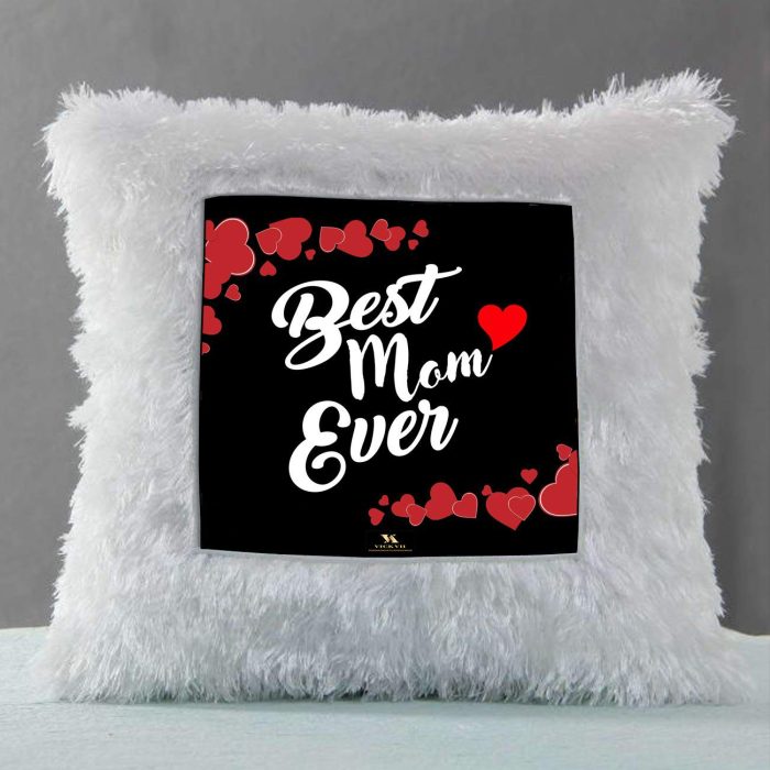 Vickvii Printed Best Mom Ever With Red Heart Led Cushion With Filler (38*38CM) | Save 33% - Rajasthan Living 6