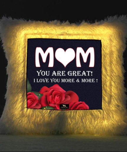 Vickvii Printed Mom You Are Great Led Cushion With Filler (38*38CM) | Save 33% - Rajasthan Living
