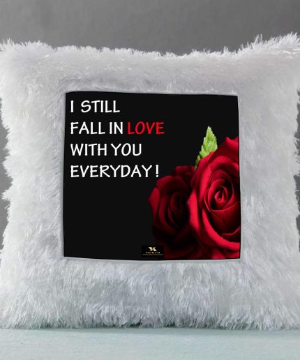 Vickvii Printed I Still Fall In Love With You Everyday Led Cushion With Filler (38*38CM) | Save 33% - Rajasthan Living 3