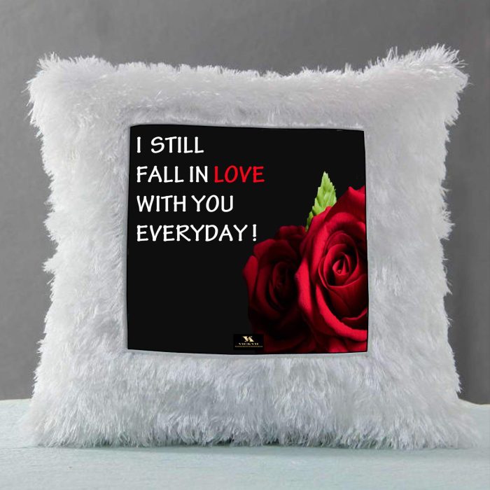 Vickvii Printed I Still Fall In Love With You Everyday Led Cushion With Filler (38*38CM) | Save 33% - Rajasthan Living 6